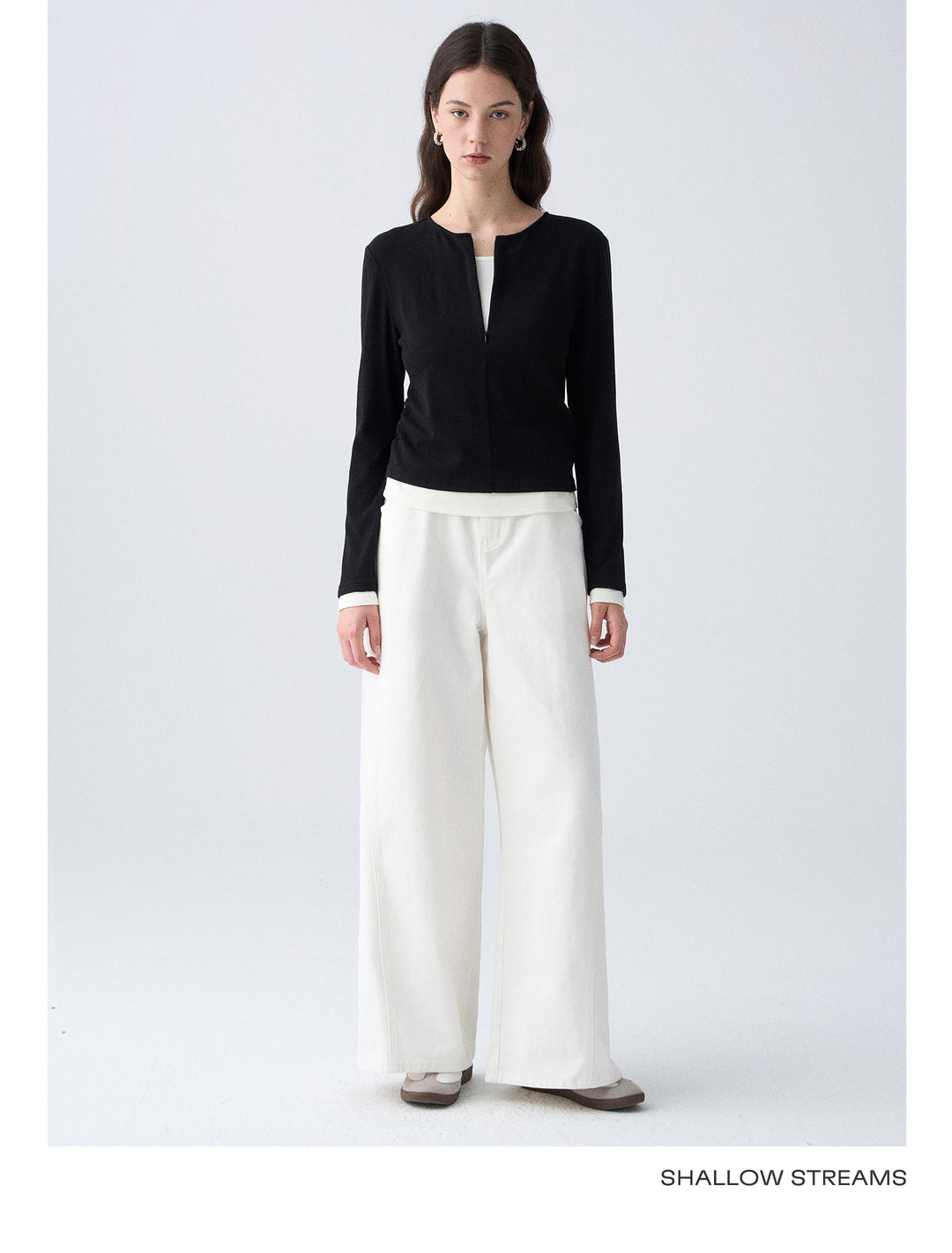 Contrast Layer Knit Cardigan SSKC0287