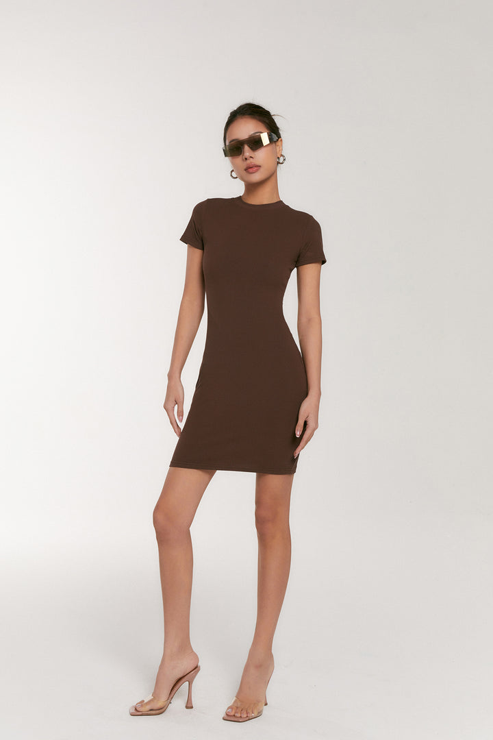 SculptFit Ribbed Mini Tee Dress DGMD0203