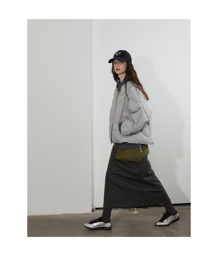 Wave Quilted Cotton Down Jacket LCDJ0305