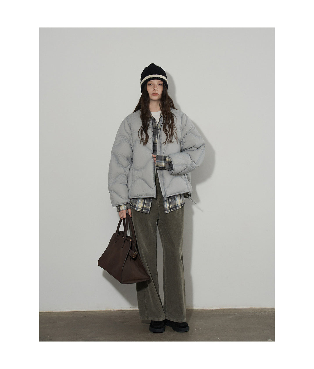 Wave Quilted Cotton Down Jacket LCDJ0305