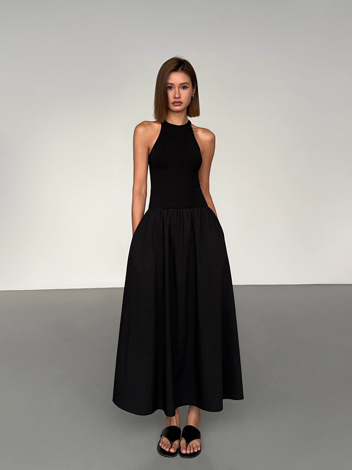 Luxe Crossover Backless Maxi Dress OUMD0247
