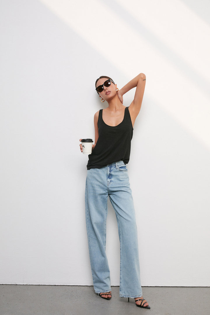 Everyday Scoop Linen Tank DGLT0201
