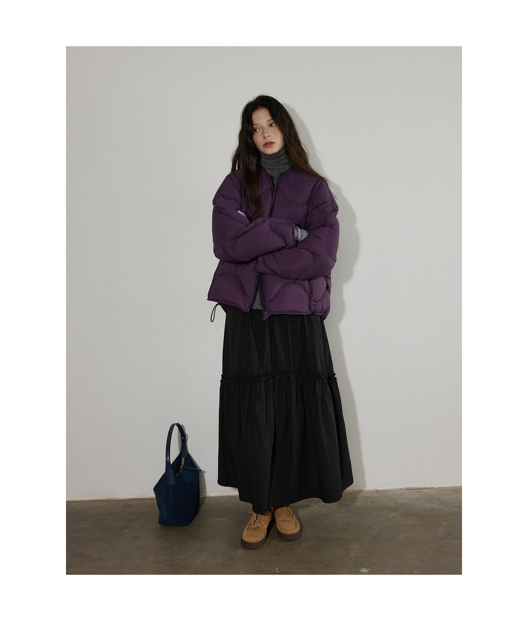 Wave Quilted Cotton Down Jacket LCDJ0305