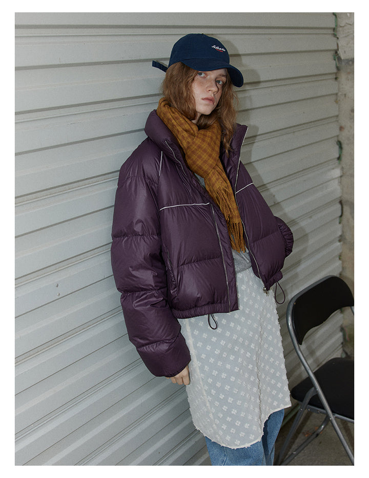 Plum Cloud Cropped Puffer Jacket BMPJ0296