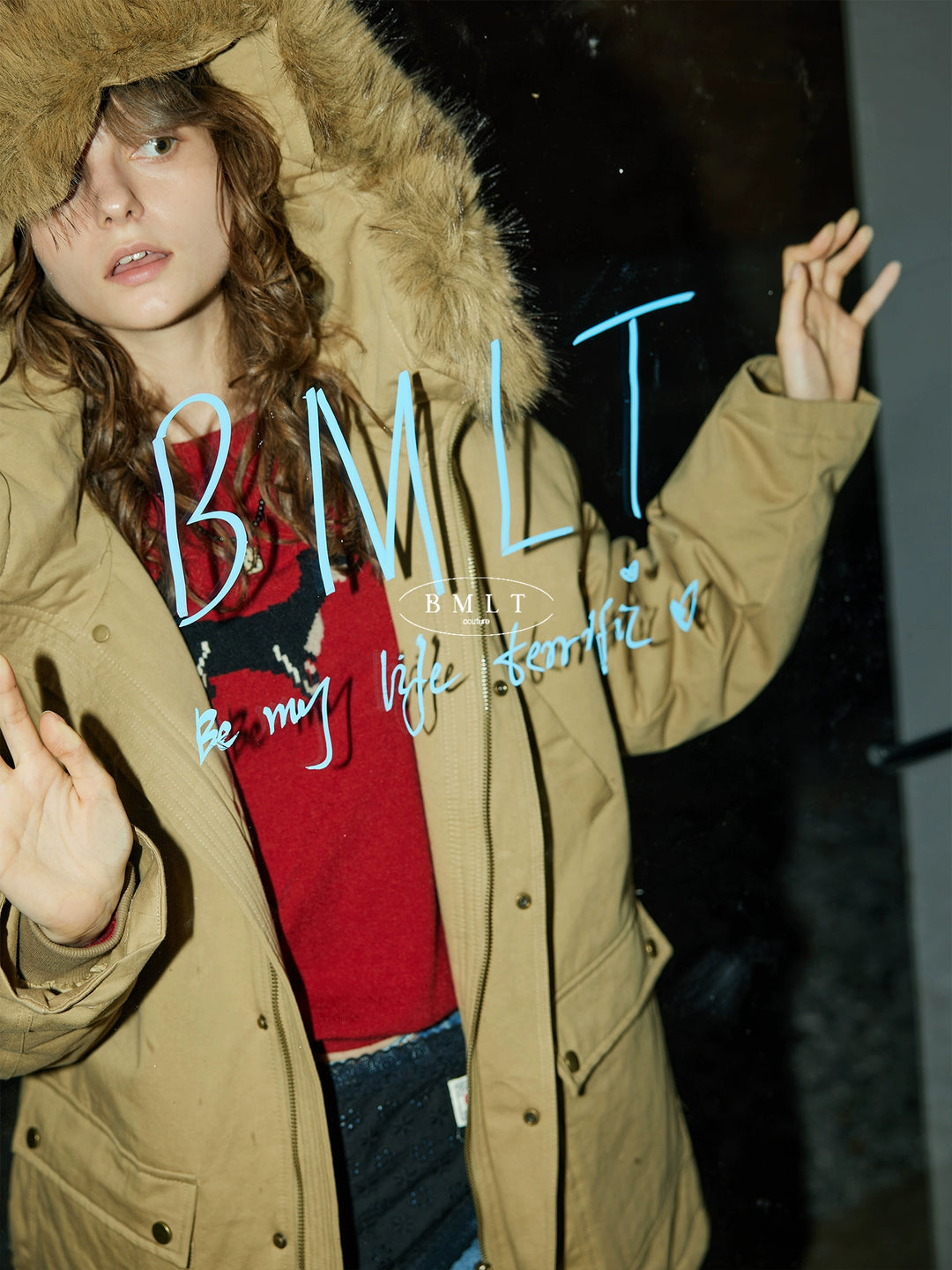 Sandstone Fur-Trim Cotton Parka BMPK0297