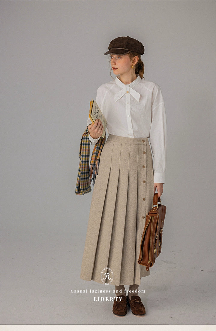 Elegant Bow-Tie Collar Shirt DACS0117