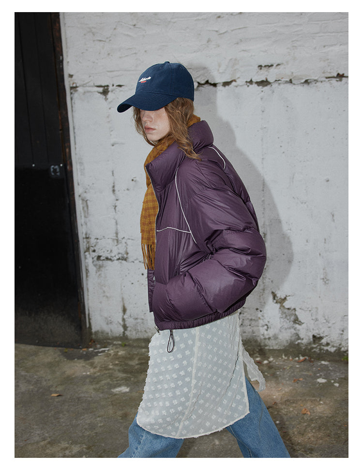 Plum Cloud Cropped Puffer Jacket BMPJ0296