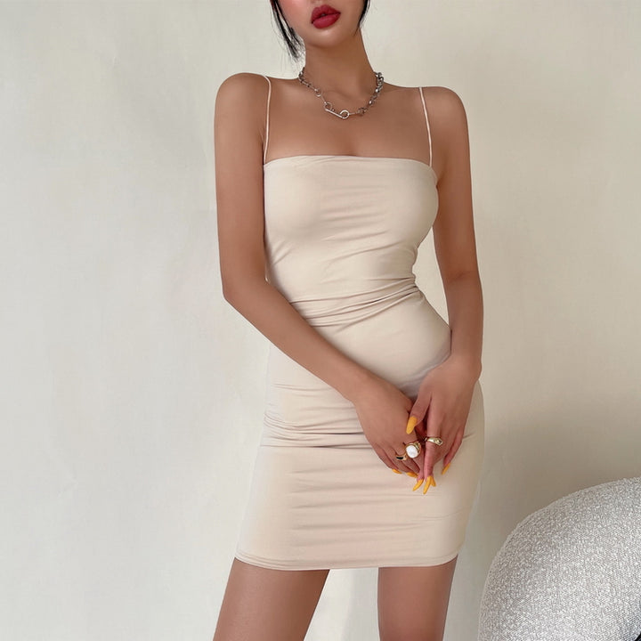 SleekGlow Spaghetti Strap Mini Dress LHMD0243