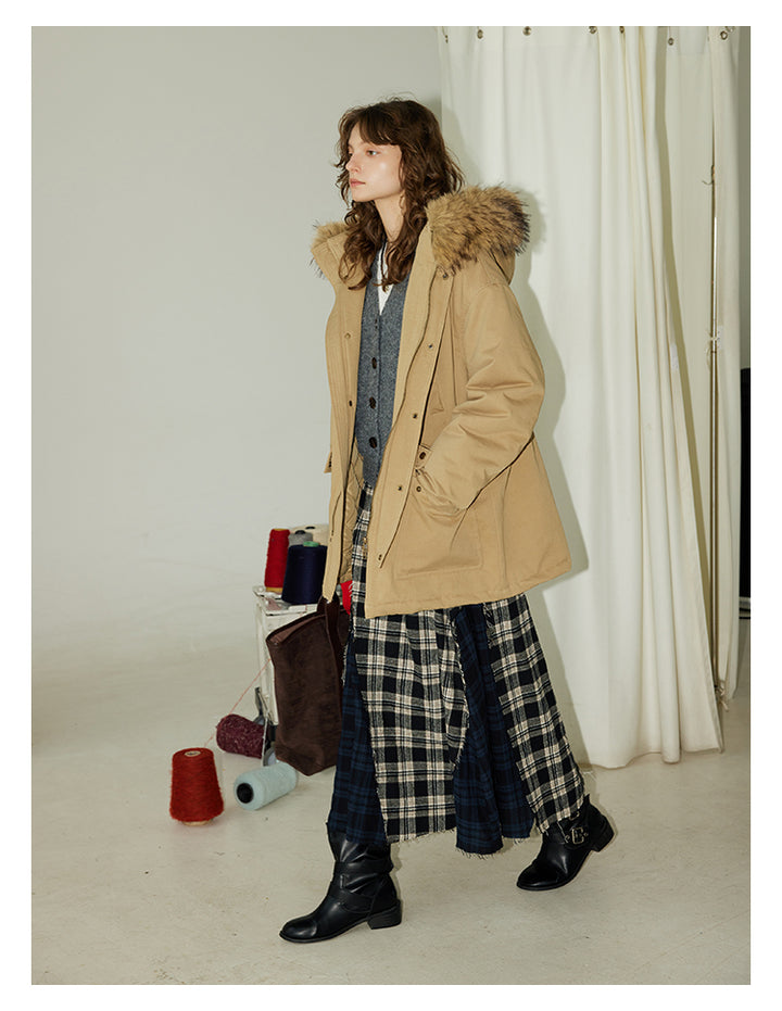 Sandstone Fur-Trim Cotton Parka BMPK0297