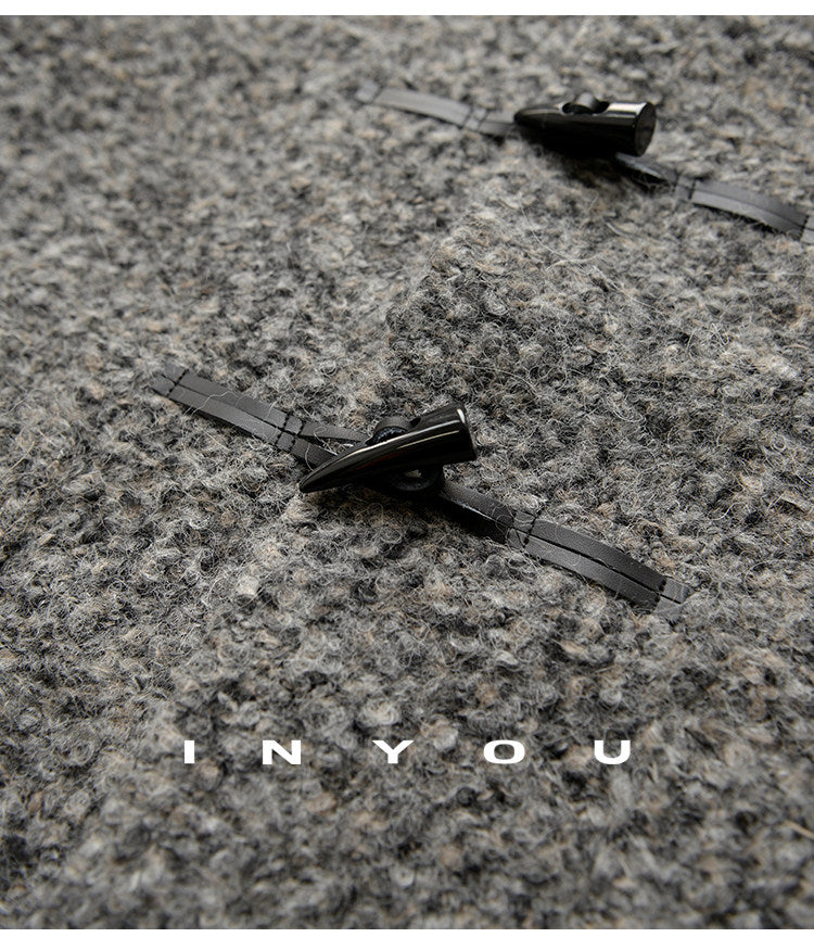 Stone Heather Wool Toggle Coat IYTC0321