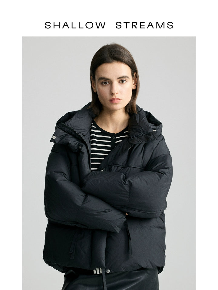 Classic Black Hooded Down Puffer Jacket SSCJ0078