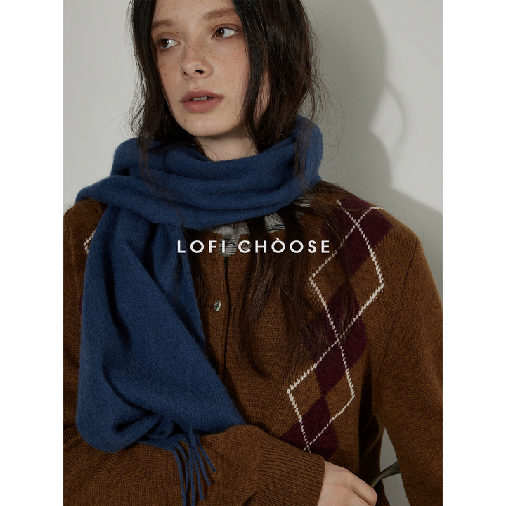 Vintage Argyle Knit Cardigan LCKC0291