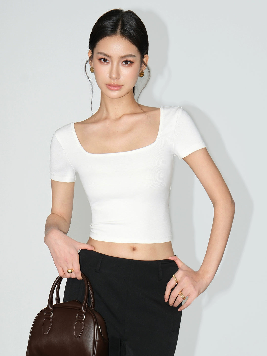 Essential Reversible Square Neck Tee NHSN0187
