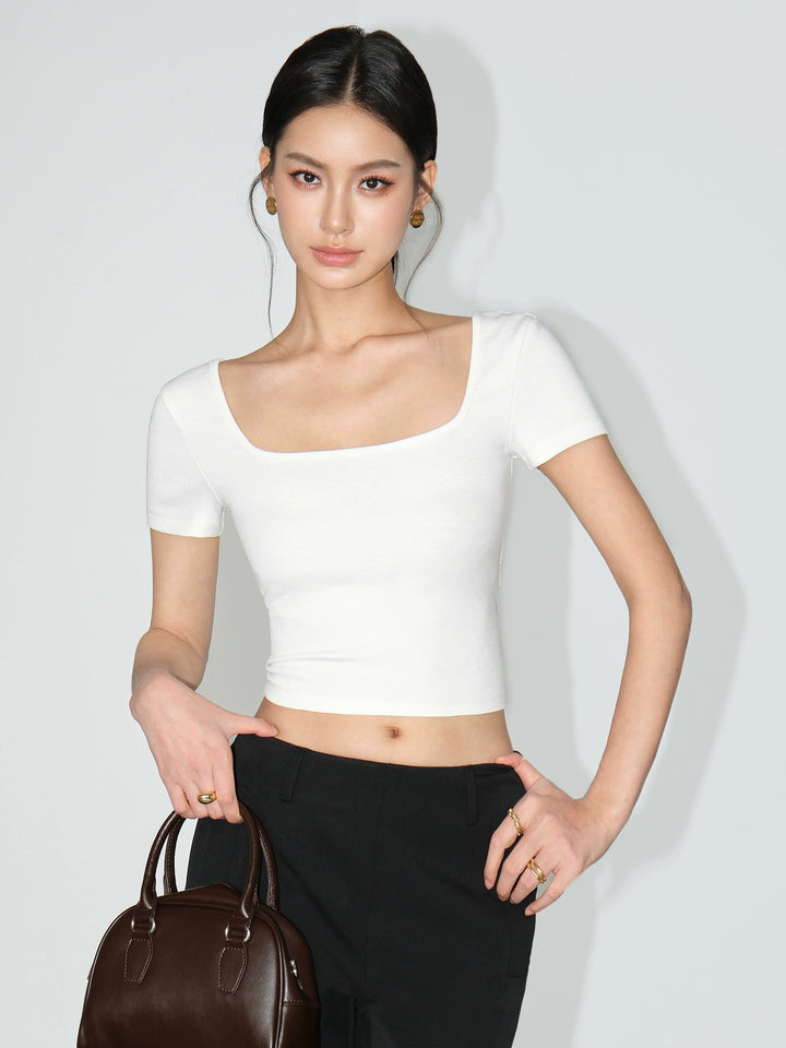 Essential Reversible Square Neck Tee NHSN0187