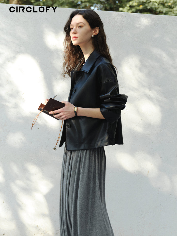 Vintage Soft PU Short Jacket CCLJ0140
