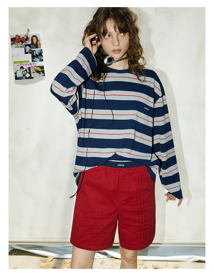 Retro Stripe Cotton Tee BMCT0266