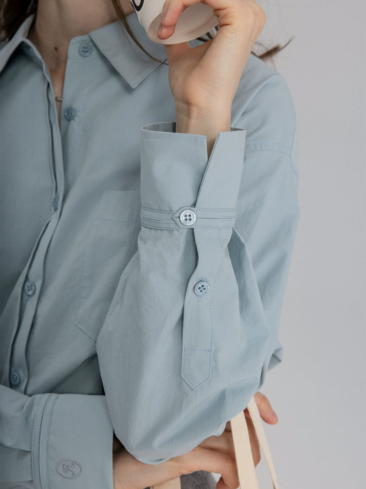 Vintage Cotton Oversized Button-Up Shirt DACS0108