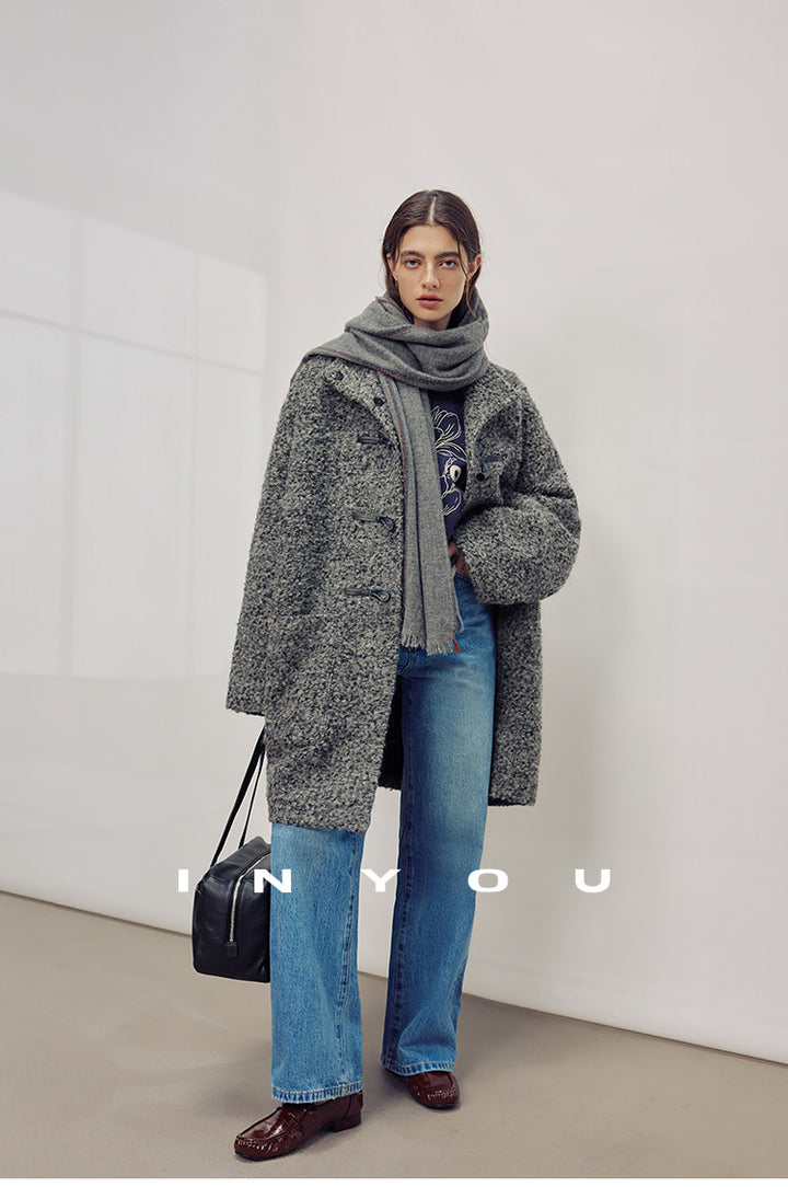 Stone Heather Wool Toggle Coat IYTC0321