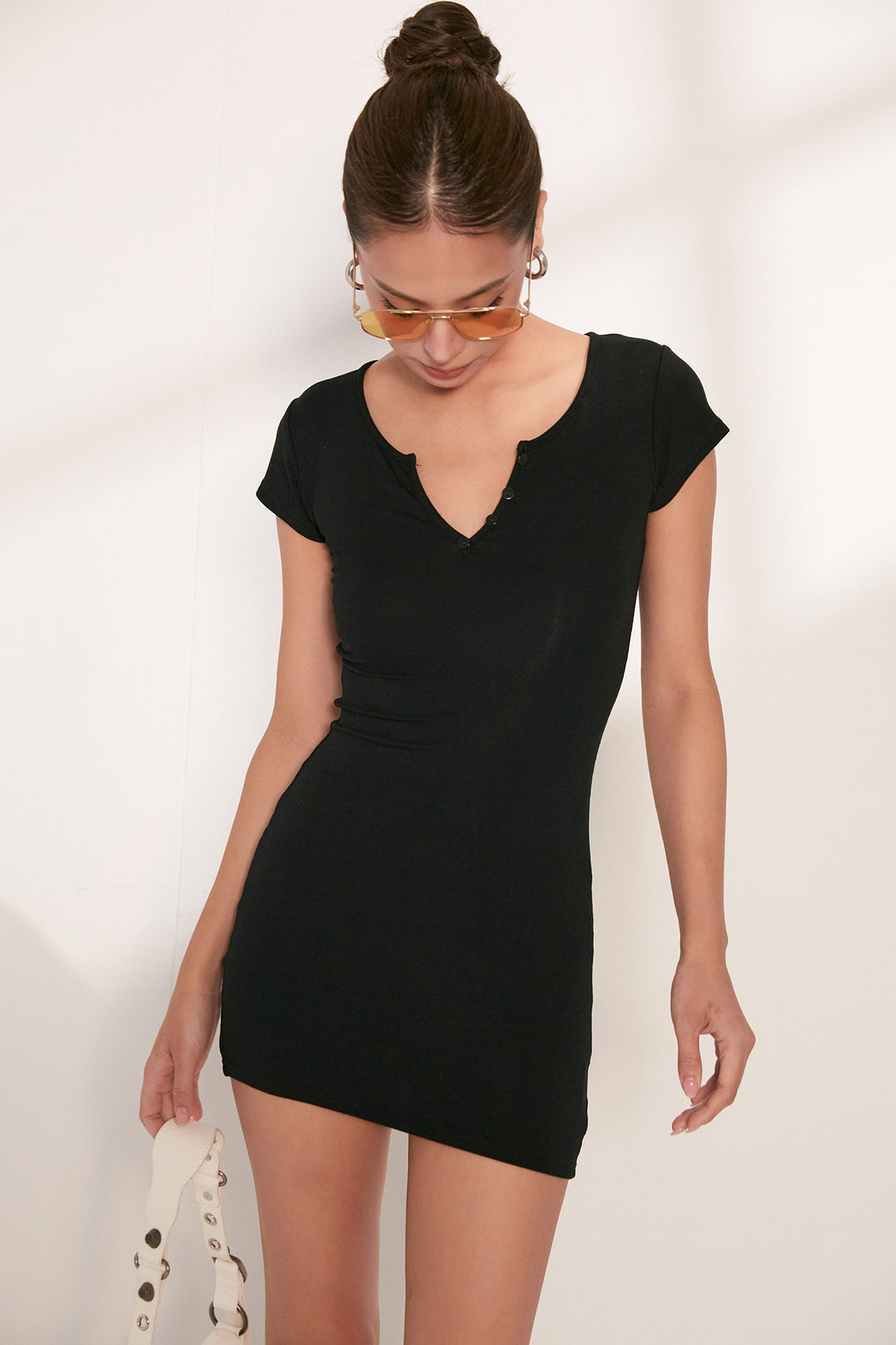 CurveSnap Henley Mini Dress DGMD0235