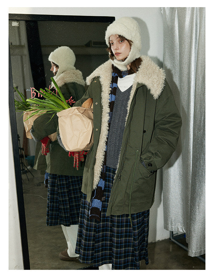 Vintage Shearling-Trim Utility Down Jacket BMDJ0299