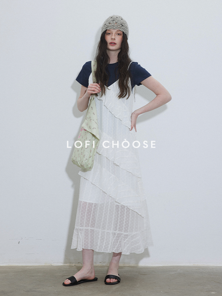 Lofi Petal Drape Maxi Dress LCMD0216