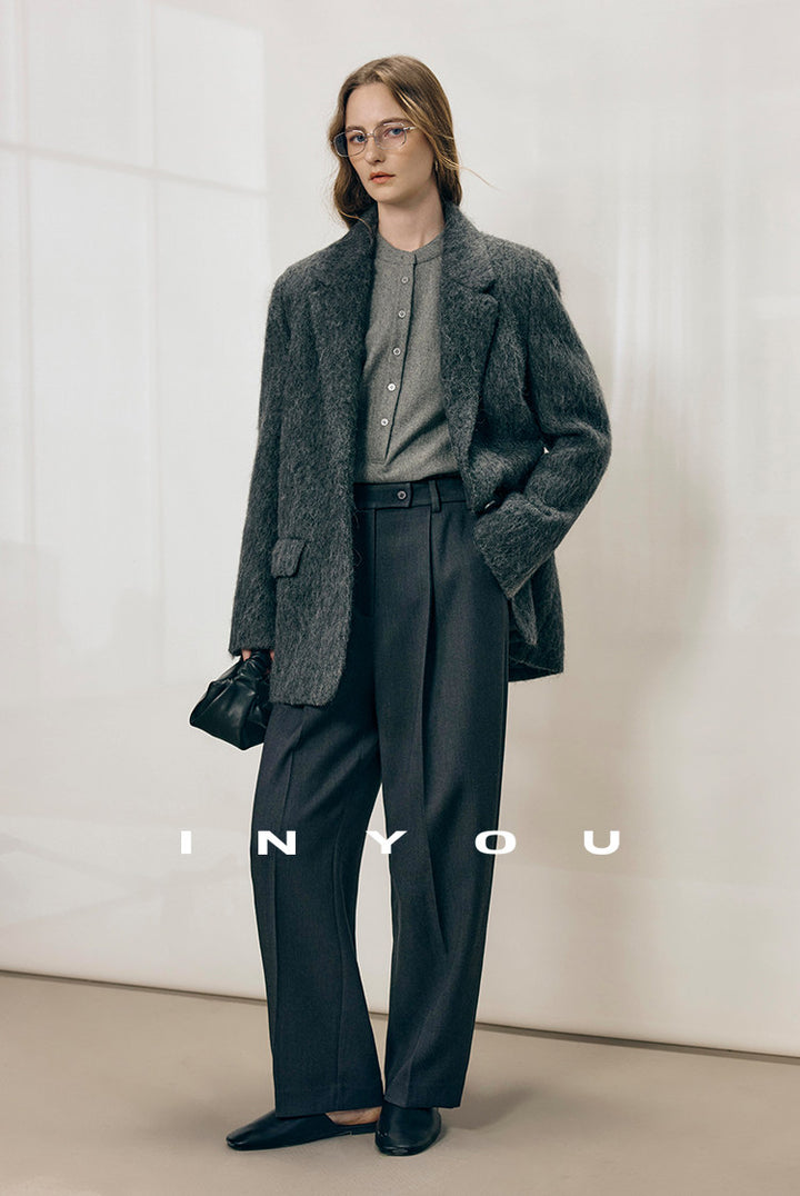 Tailored Ease Wool-Blend Slacks IYWS0320