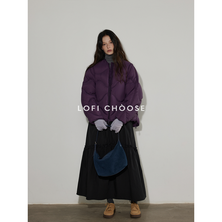 Wave Quilted Cotton Down Jacket LCDJ0305