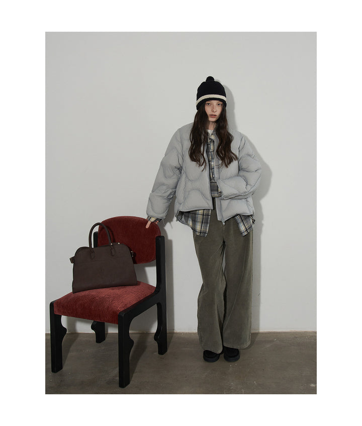Wave Quilted Cotton Down Jacket LCDJ0305