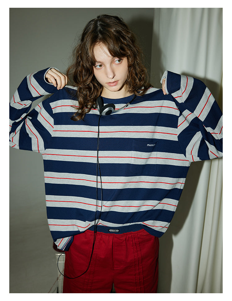 Retro Stripe Cotton Tee BMCT0266