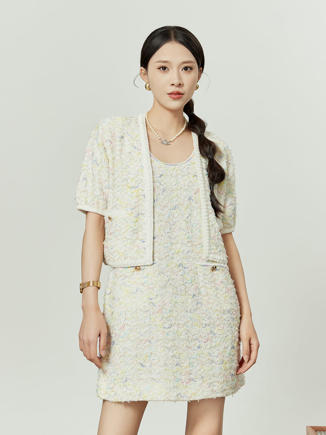 Sugar boucle Tweed Set LLTS0175