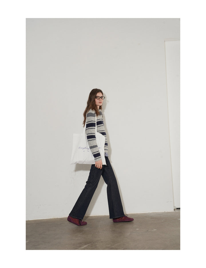 Cozy Stripe Polo Knit LCPK0264