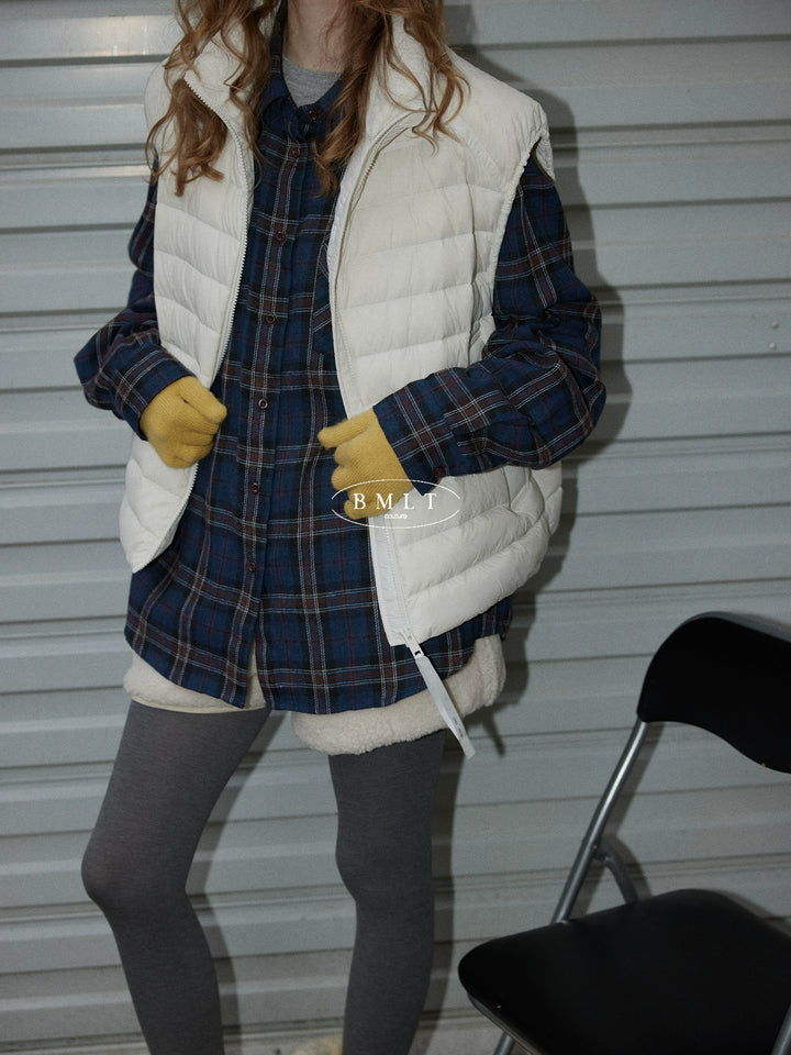 BMLT [Yinshuo] autumn and winter Korean ribs light and thin down vest new national standard 90 white duck down layered warm jacket