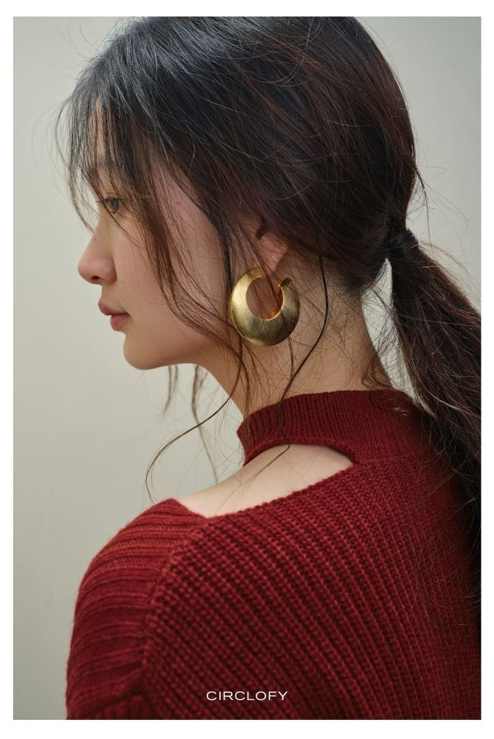 Choker Cross-Wrap Knitted Sweater CCKS0146