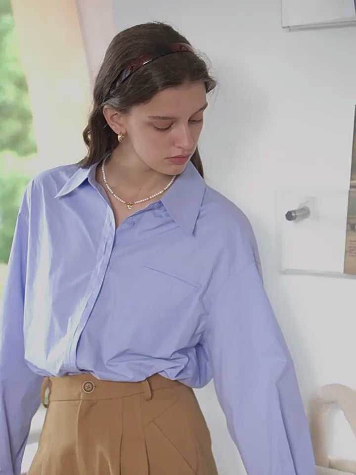 Pure Color Cotton Shirt DACS0120