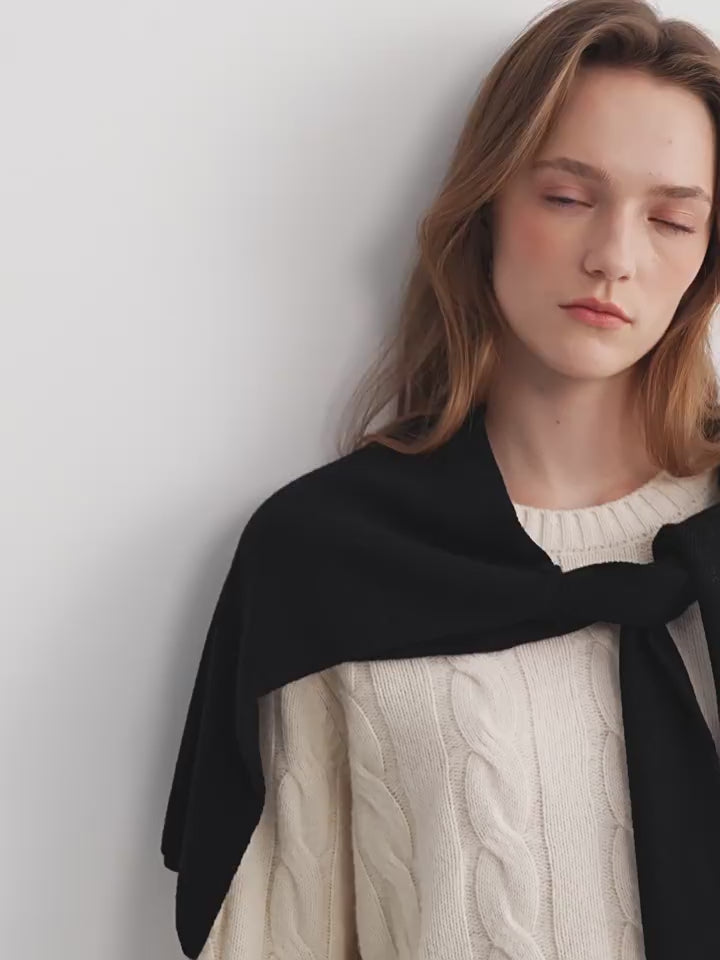 Luna Cable Wool Knit Sweater SSKS0315